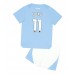 Manchester City Jeremy Doku #11 Babykleding Thuisshirt Kinderen 2023-24 Korte Mouwen (+ korte broeken)